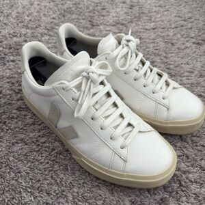 Veja Campo Men's Cream and White Sneakers